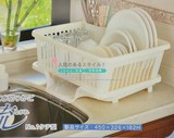 日本进口sanko厨房碗盘餐具沥水篮 大容量碗碟收纳架 筷勺沥水架