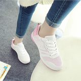 2016春夏韩版低帮舒适透气防滑网面白色运动鞋轻便跑步鞋子学生女