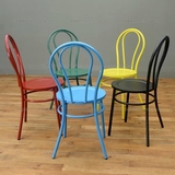 特价促销loft欧式餐厅铁艺餐椅 工业风铁皮椅餐厅彩色金属椅子
