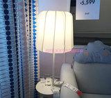 IKEA宜家代购瓦弗台灯带无线充电卧室床头书房 客厅酒店宾馆台灯