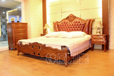 上海实木床1.8米双人床卧室柚木床婚床大床全新中式实木家具特价