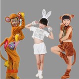 新款儿童金丝猴演出服动物服夏小猴子表演服小白兔舞蹈服装兔子