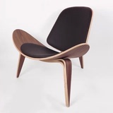 三角贝壳椅 弯木板椅 飞机椅 造型椅 Shell Chair 简约风格休闲椅