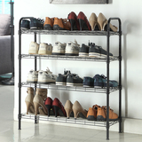 宿舍铁艺多层鞋架不锈碳钢加固创意多功能组合防尘简易鞋柜子