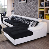 欧梵尼家居 客厅大小沙发组合成人组装L形软简约现代组合布艺沙发