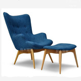 良木宜家创意现代北欧式简约布艺小户型午休阅读椅休闲沙发椅躺椅