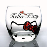 日本代购HelloKitty【阿彪礼品】施华洛世奇水钻水晶杯红酒杯