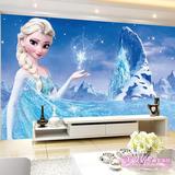 大型壁画3D立体卡通冰雪奇缘梦幻儿童房卧室背景墙壁纸无纺布墙纸