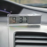 吸盘式透明液晶时钟显示车载电子钟表 汽车用数字电子钟汽车电子