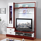 客厅现代组合电视柜墙柜 小户型1.6米整体影视背景墙电视机柜酒柜