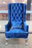 新款欧美式新古典单人沙发椅老虎椅高靠背卧室书房影楼形象椅特价