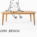 北欧简约橡木长凳餐椅 北美白橡全实木餐凳 原木换鞋凳 床尾凳
