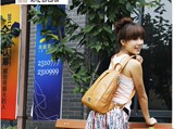 瑞丽女包专柜正品2012新款韩版外出旅游休闲运动手提双肩背包黄色