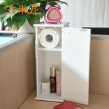 新款韩式卫生间矮柜侧柜地柜厕所纸巾架浴室马桶边柜纸巾柜置物架