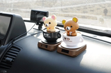 创意汽车饰品摆件小熊KT 韩国卡通可爱太阳能摇头公仔 车内用品