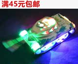 电动万向坦克音乐闪光电动坦克 超大声光万向对战坦克车模型玩具
