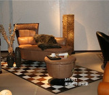 3D款巴西奶牛皮客厅现代风格格子拼接地毯可定制尺寸天然环保牛皮