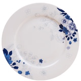 红叶陶瓷8寸浅盘陶瓷餐具盘子单个散件景德镇骨质瓷蓝色金色印花