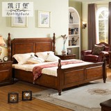 美式床全实木双人床1.5米欧式床纯实木婚床白蜡木1.8m美式实木床