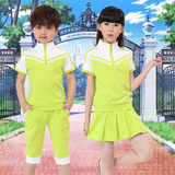 16儿童夏季新款中小学生班服校服套装男女童幼儿园园服夏装两件套
