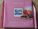 德国原产Ritter Sport 瑞特斯波德运动 草莓酸奶巧克力 100g