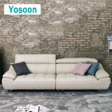 韩式北欧头层牛皮三人位真皮沙发小户型现代现代客厅卧室创意沙发