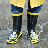 韩国儿童雨鞋男童变形金刚防滑水鞋中筒橡胶卡通雨靴宝宝保暖套鞋