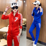 2016春秋女士新款韩版休闲大码运动服班服套装修身显瘦卫衣两件套
