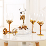 高档水晶玻璃红酒杯套装欧式创意高脚杯葡萄酒杯醒酒器酒具礼盒装