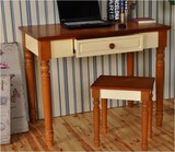 订做 美式乡村电脑桌椅 实木书桌椅 地中海做旧写字台 特价办公桌