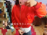 【MOCO春季新款米奇系列外套】大红飞行员夹克