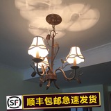松果麻雀美式乡村铁艺复古客厅个性灯具餐厅卧室欧式创意小鸟吊灯
