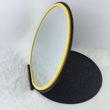 奥利奥赠品桌面镜 化妆镜 圆镜子 折叠镜 直径18cm  只有黄色