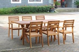 全实木餐桌柚木圆桌方形长形餐桌纯实木桌椅组合餐厅饭桌实木家具