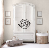 法式美式欧式复古高档别墅家具 欧美经典橡木实木白色儿童衣柜