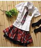 2016新款韩版女学生装高中日本英伦学院风校服JK制服套装夏装短裙
