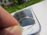 韩国工厂订制 代购14K纯金18K超细款光圈戒指 宽0.7mm  简洁尾戒