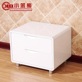 简易烤漆床头柜简约现代象牙白色 欧式韩式宜家床边实木柜子斗柜
