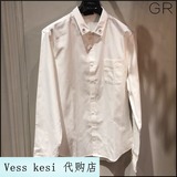 GR GRSAGA 男装专柜正品代购 春装休闲白色长袖衬衫 C21611101C