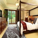 后现代古典灰色地毯客厅茶几沙发卧室床边手工腈纶地毯满铺定制
