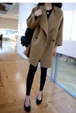 香港IT代购欧时力专柜正品2015秋季新款女装毛呢外套女中长款大衣