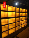 免漆老榆木展示柜茶叶柜书柜实木LED柜多宝阁新中式展示柜博古柜