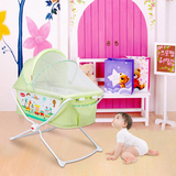 婴儿床新生儿宝宝摇摇床BB摇篮多功能可折叠游戏围床带蚊帐儿童床