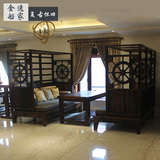 老船木罗汉床槟榔家具东南亚风格 仿古实木床沙发中式休闲架子床