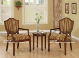 出口热销 全实木美式休闲椅 美式小茶几桌 餐椅 欧式扶手椅组合