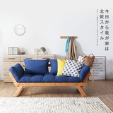 现代简约小户型沙发床实木折叠沙发床日式家具北欧宜家布艺沙发床