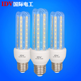 IDV国际电工 LED灯泡E27大螺口超亮LED玉米灯U型节能灯暖白照明