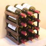 实木红酒架木酒架摆件简约欧式现代创意宜家组装 12瓶装