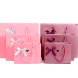高档礼品袋 纸袋定做 粉色紫色手提袋 婚庆包装袋 礼品袋子
