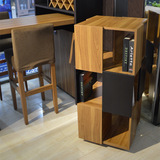 旋转书柜 360度书架放a4纸木质现代简约大容量书房宜家家具